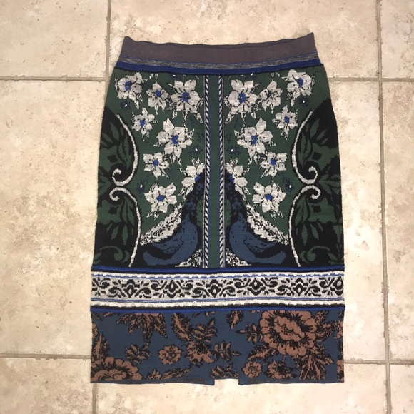 Anthropologie Dresses & Skirts - Anthropologie Moth Floral Sweater Skirt